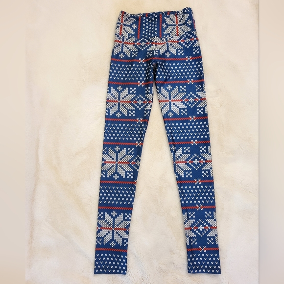 Goldsheep Holiday Snowflake Leggings Size Small - Picture 2 of 9